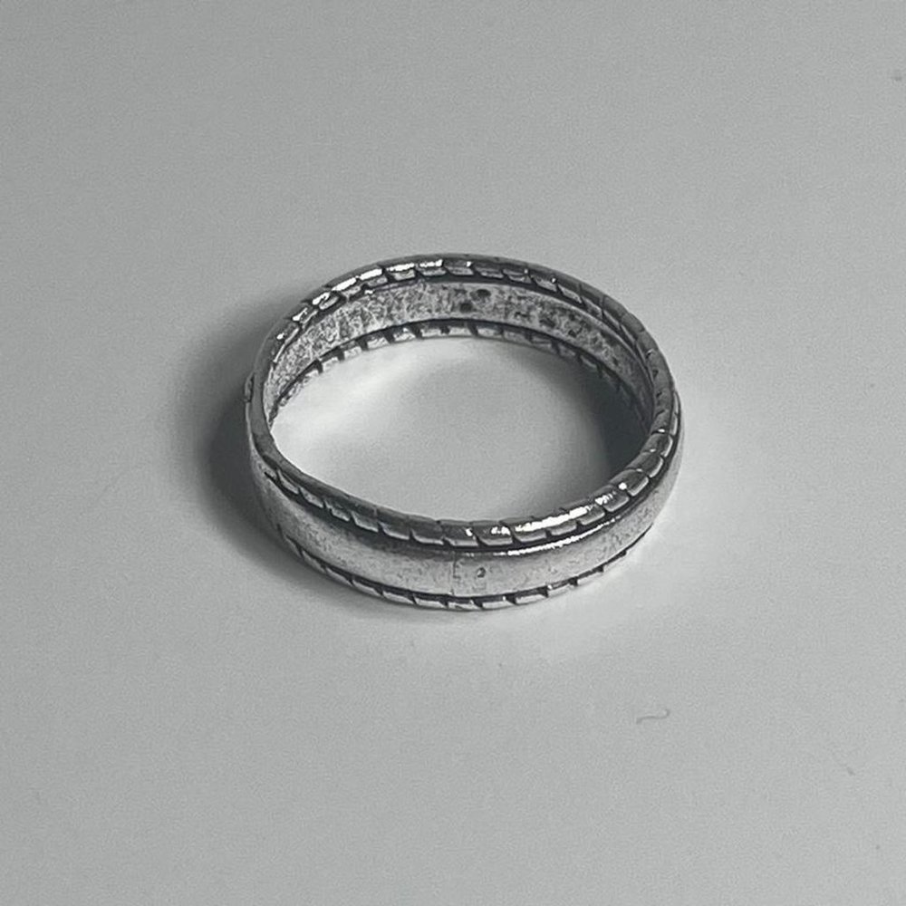 Y2K Silver Custom Link Ring